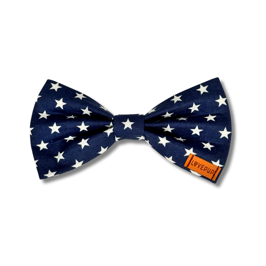 Navy Star Bow Tie
